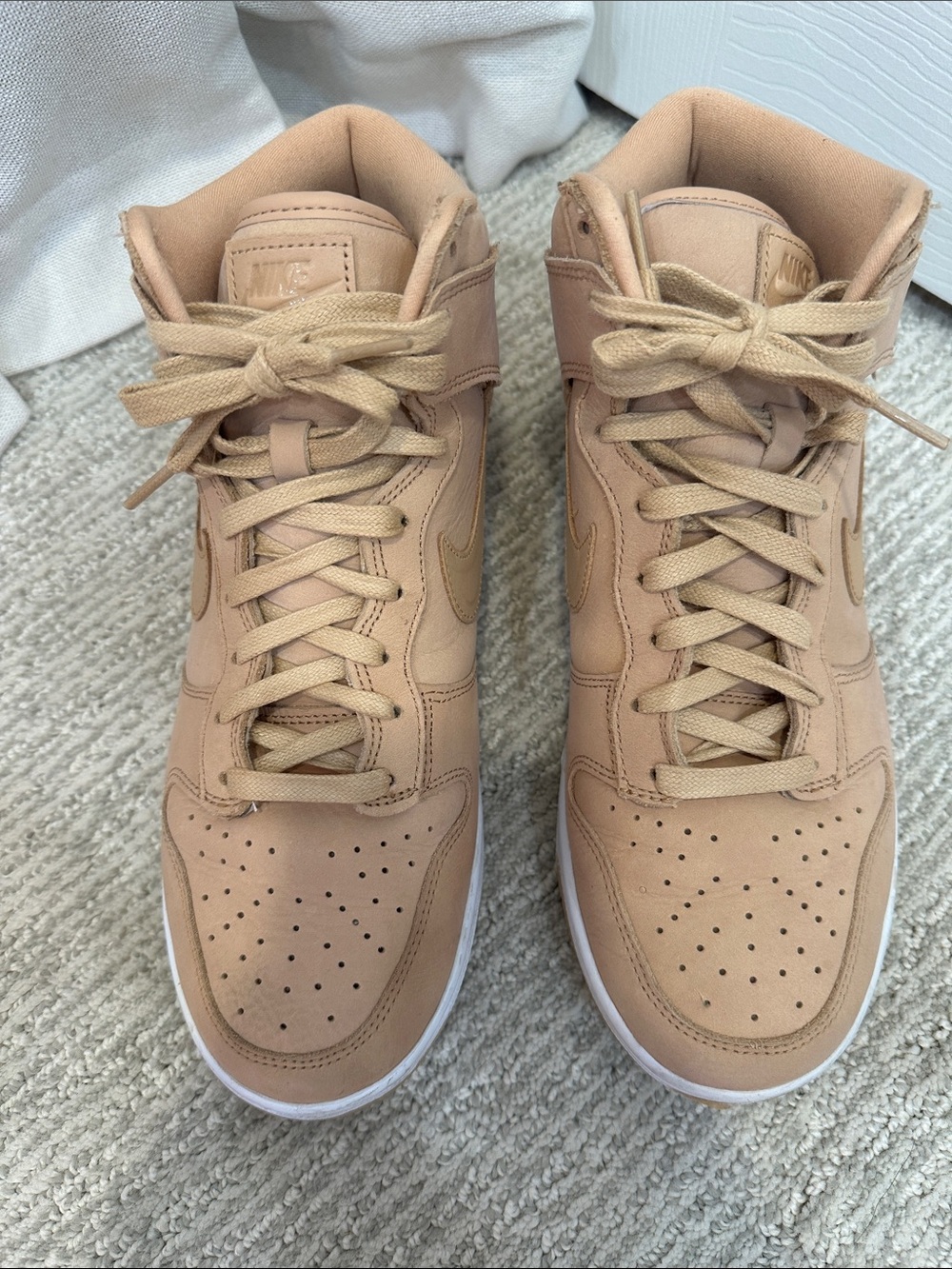 Nike Women’s High-Top Sneakers in Beige/Tan